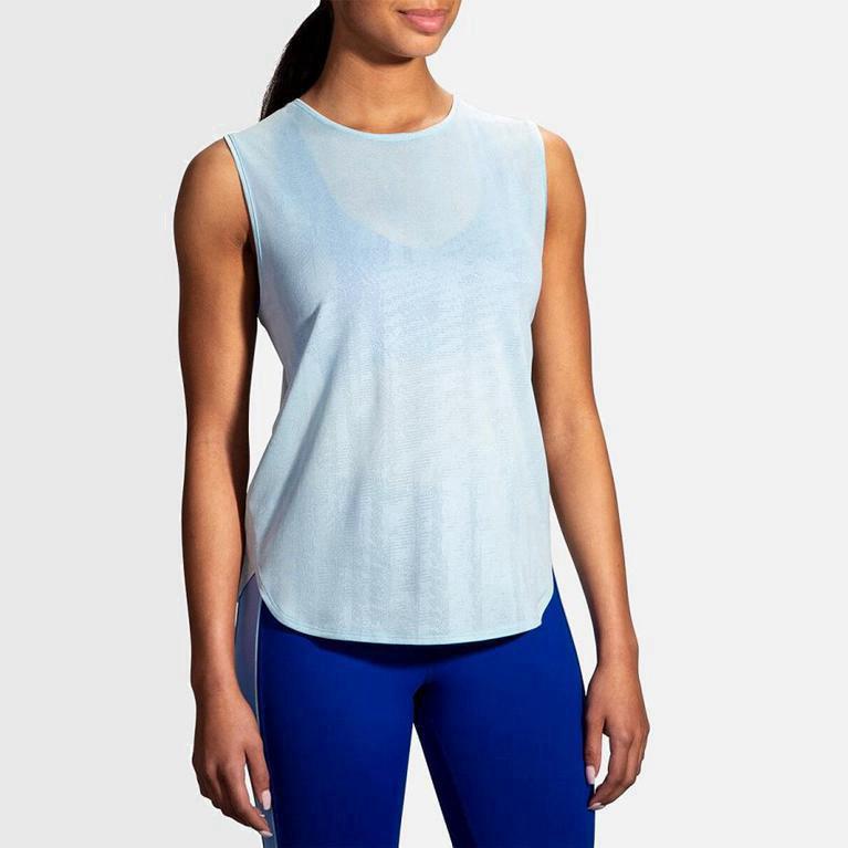 Brooks Spirit Hardlooptanktop voor Dames Blauw (YENBX-9703)